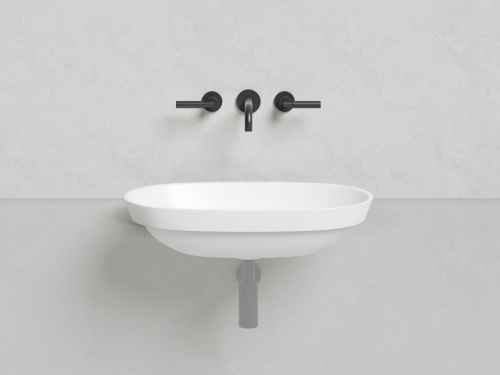 Раковина из искусственного камня Salini MAREA 1802201M 65х39 полувстраиваемая цвет белый без отверстий под смеситель - фото 4